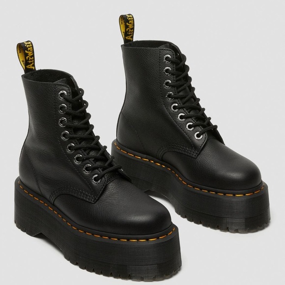NEW DR MARTENS 1460 PASCAL MAX LEATHER PLATFORM BOOTS - Picture 3 of 10